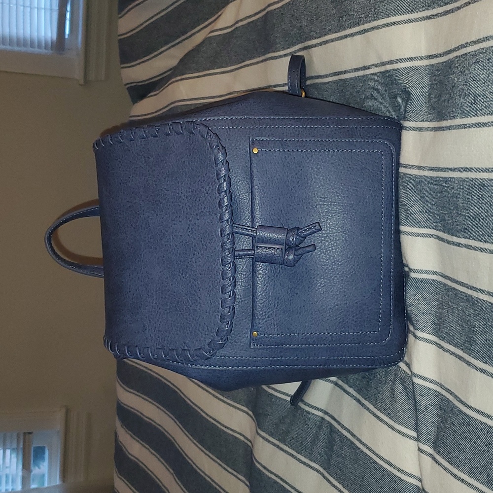 NWT Style&Co Blue Faux Leather Backpack